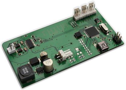 The Audioflynt printed circuit board, lightly toasted